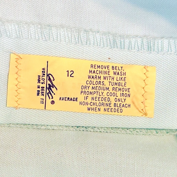 City Chic Vintage High Trouser Waist Pleated Dress Pant Sky Blue Teal SZ… - Picture 11 of 16